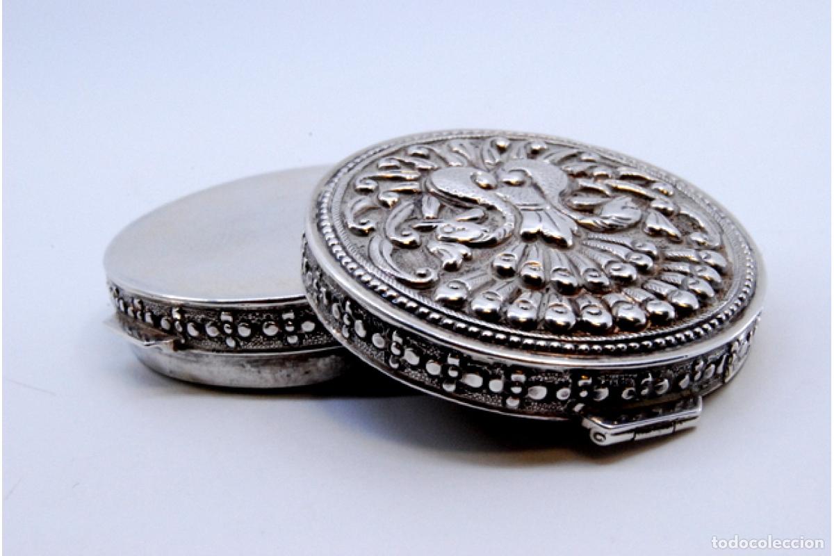 Antig&uuml;edades: Pastillero, en plata - Foto 2