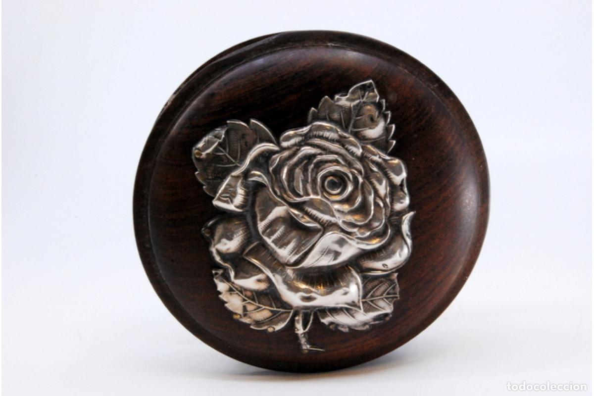 Antig&uuml;edades: Joyero, hecho de madera y plata. - Foto 3