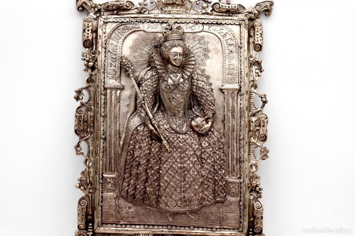 Antig&uuml;edades: Placa de plata - Reina Isabel I - Foto 6