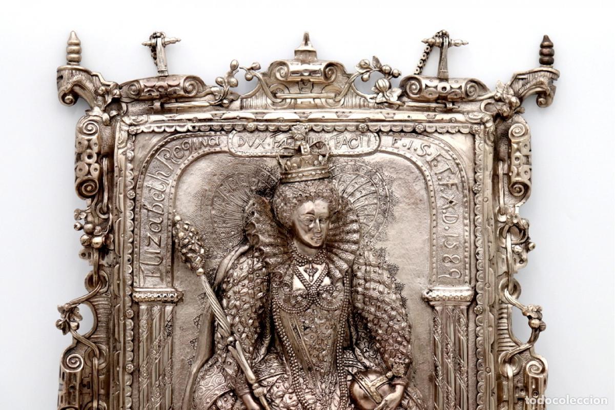 Antig&uuml;edades: Placa de plata - Reina Isabel I - Foto 7