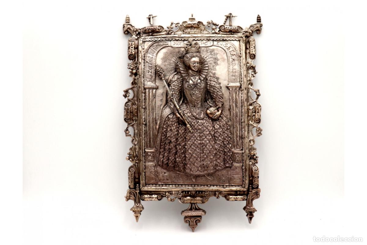 Antig&uuml;edades: Placa de plata - Reina Isabel I - Foto 1
