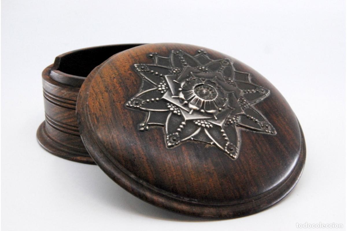 Antig&uuml;edades: Joyero, hecho de madera y plata. - Foto 5