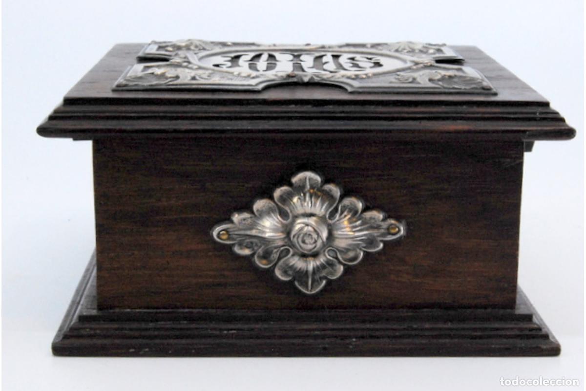 Antig&uuml;edades: Joyero, hecho de madera y plata. - Foto 9