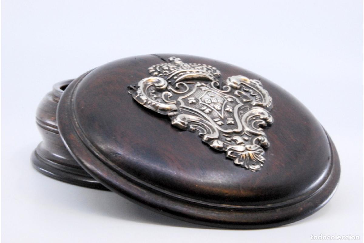 Antig&uuml;edades: Joyero, hecho de madera y plata. - Foto 4