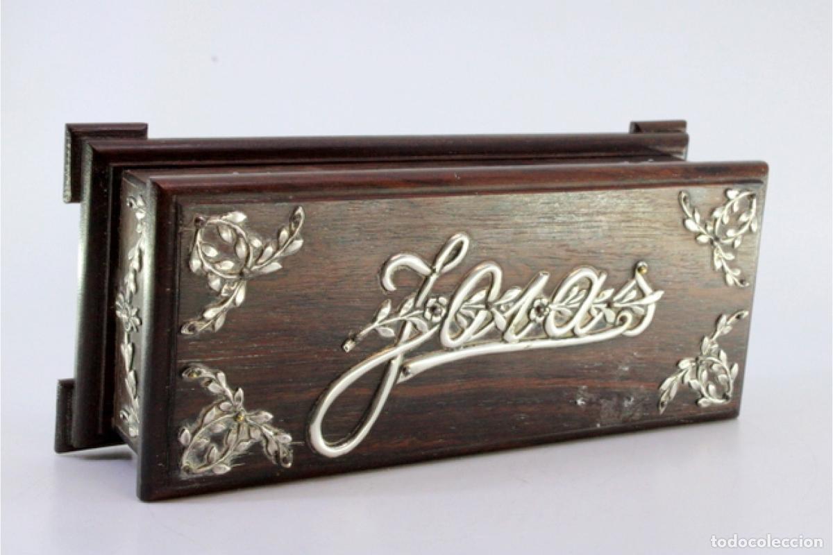 Antig&uuml;edades: Joyero, hecho de madera y plata. - Foto 5