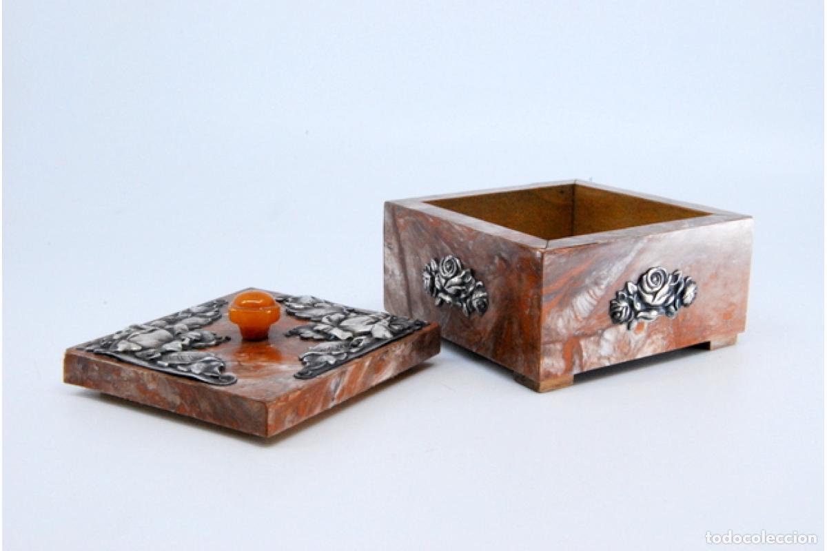 Antig&uuml;edades: Joyero, hecho de madera y plata. - Foto 6