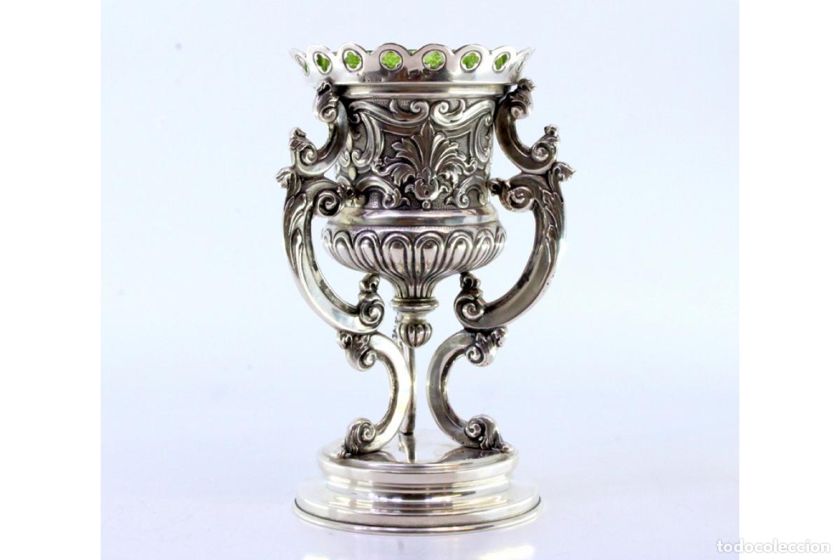 Antig&uuml;edades: Portavelas de plata para altar - Foto 2