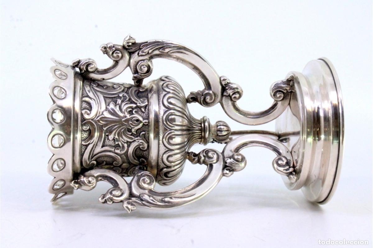 Antig&uuml;edades: Portavelas de plata para altar - Foto 7