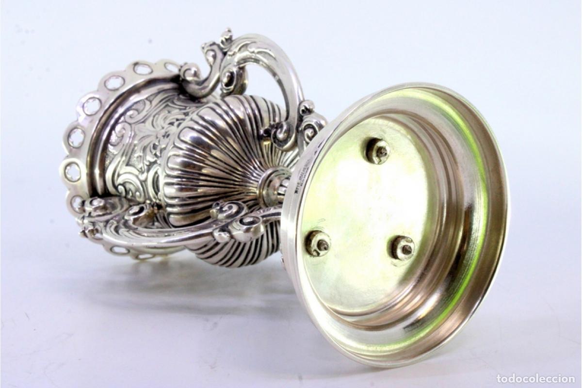 Antig&uuml;edades: Portavelas de plata para altar - Foto 8