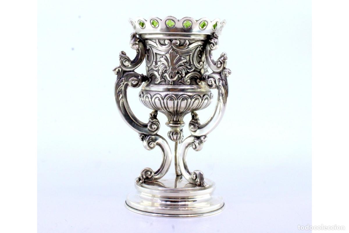 Antig&uuml;edades: Portavelas de plata para altar - Foto 9