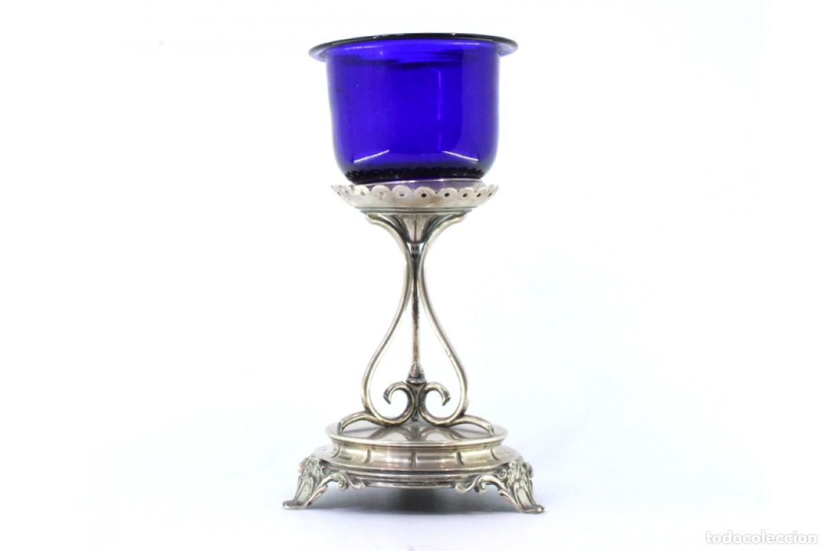 Antig&uuml;edades: Portavelas de plata para altar - Foto 3