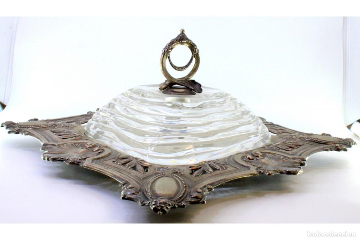 Antig&uuml;edades: plato de queso de plata - Foto 3