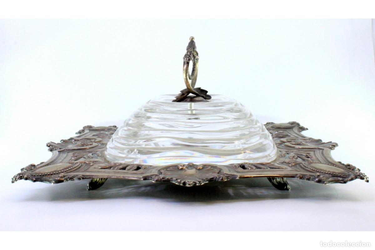 Antig&uuml;edades: plato de queso de plata - Foto 4
