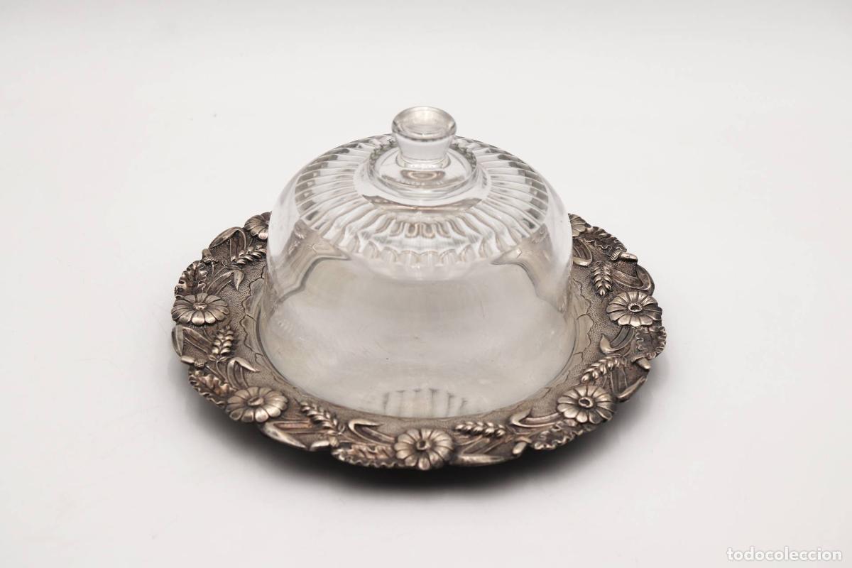 Antiquit&auml;ten: plato de queso de plata