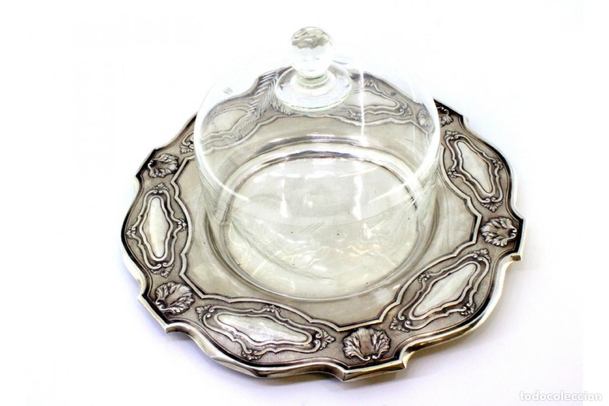 Antig&uuml;edades: plato de queso de plata - Foto 7