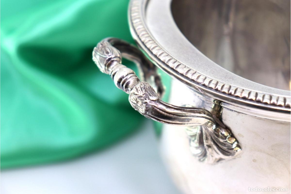 Antig&uuml;edades: Plato para mantener caliente de plata - Foto 7