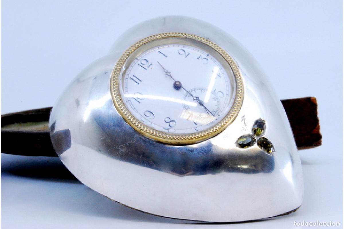 Antig&uuml;edades: Reloj de secretaria, en plata - Foto 5