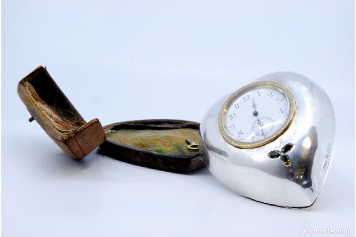 Antig&uuml;edades: Reloj de secretaria, en plata - Foto 6