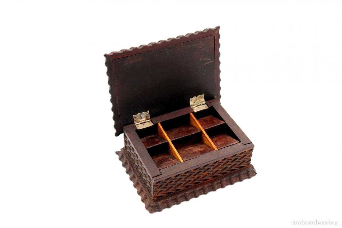 Antig&uuml;edades: Caja para sellos, hecha de madera y plata. - Foto 4