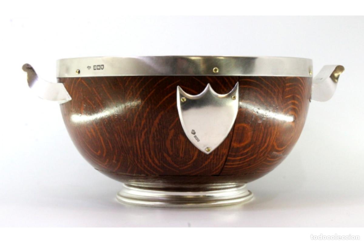 Antig&uuml;edades: ensaladera de madera y plata - Foto 2