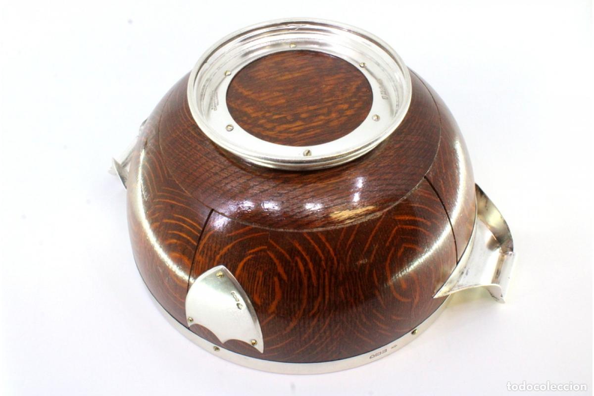 Antig&uuml;edades: ensaladera de madera y plata - Foto 5