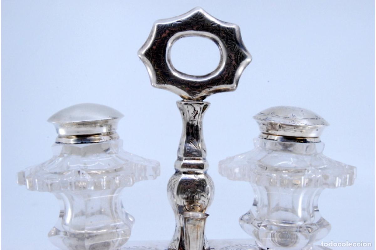 Antig&uuml;edades: Salero y pimentero, de plata. - Foto 2