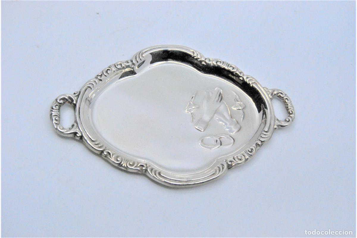 Antig&uuml;edades: Bandeja de plata para anillos de boda. - Foto 4
