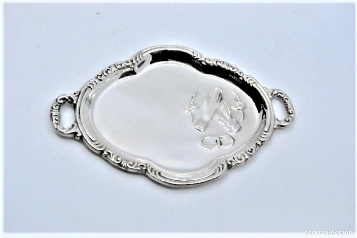 Antig&uuml;edades: Bandeja de plata para anillos de boda. - Foto 1
