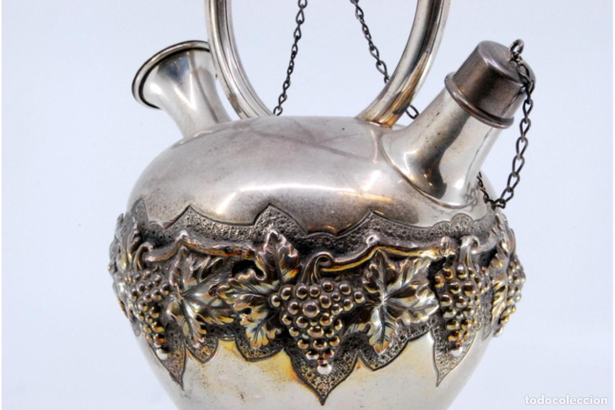 Antig&uuml;edades: Jarra de vino de plata - Foto 4
