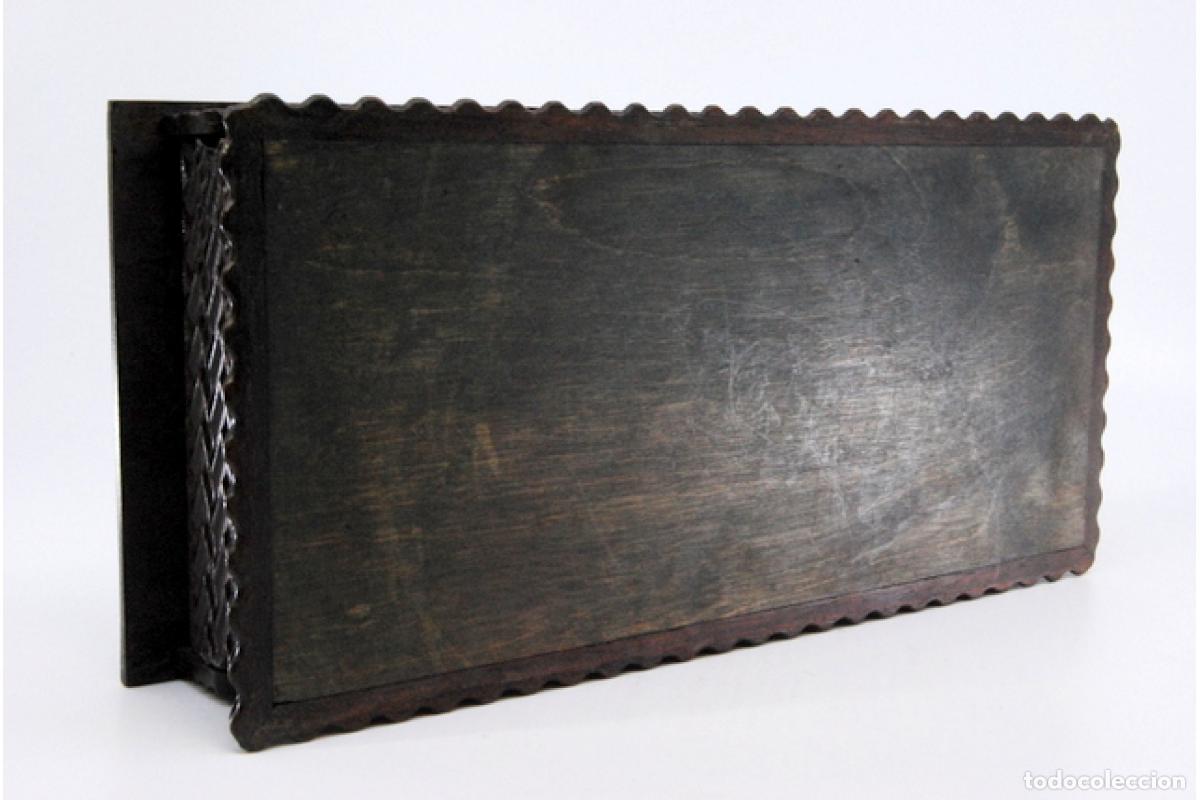 Antig&uuml;edades: Caja de tabaco, hecha de madera y plata. - Foto 5