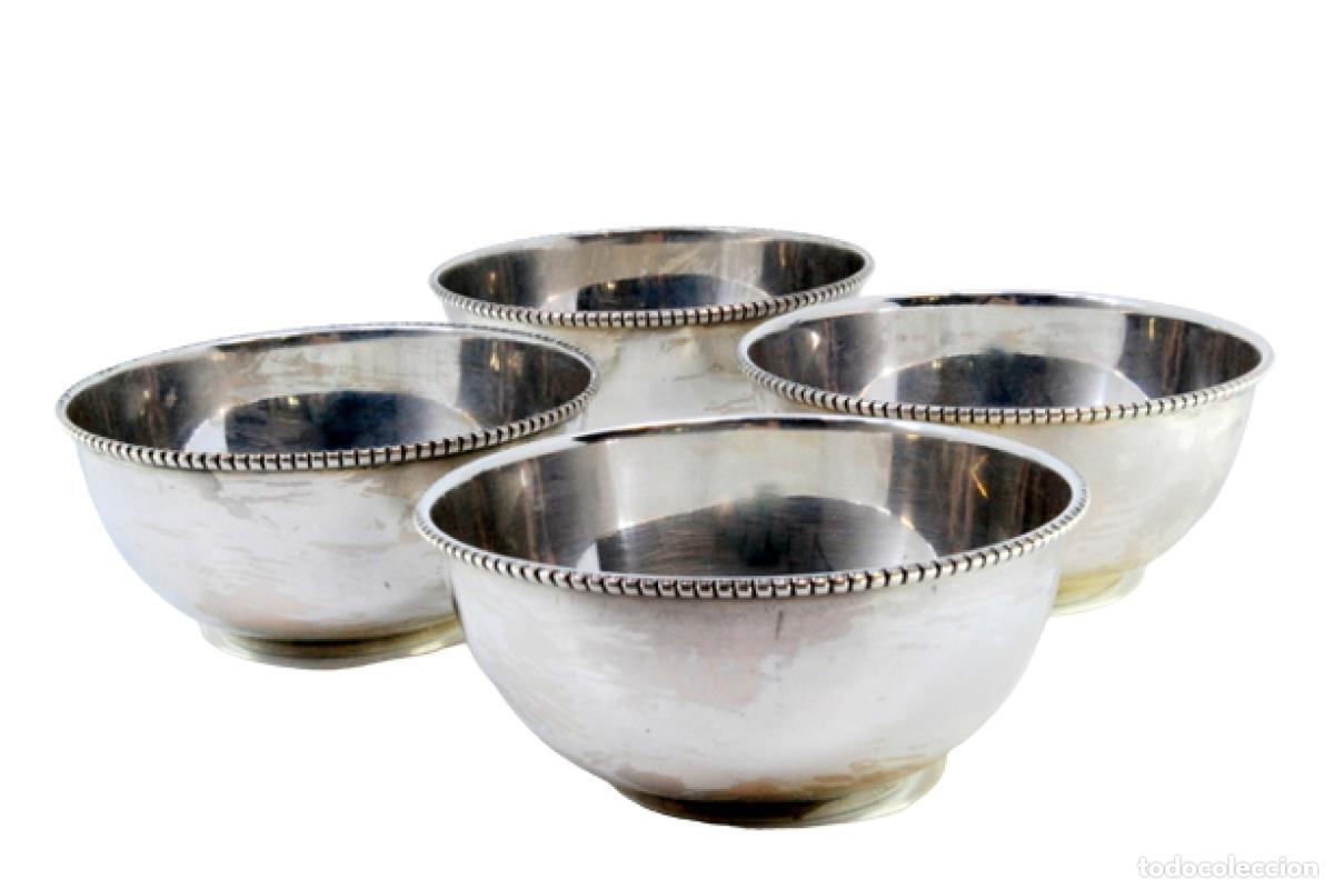 Antiguidades: 4 lavabos de plata