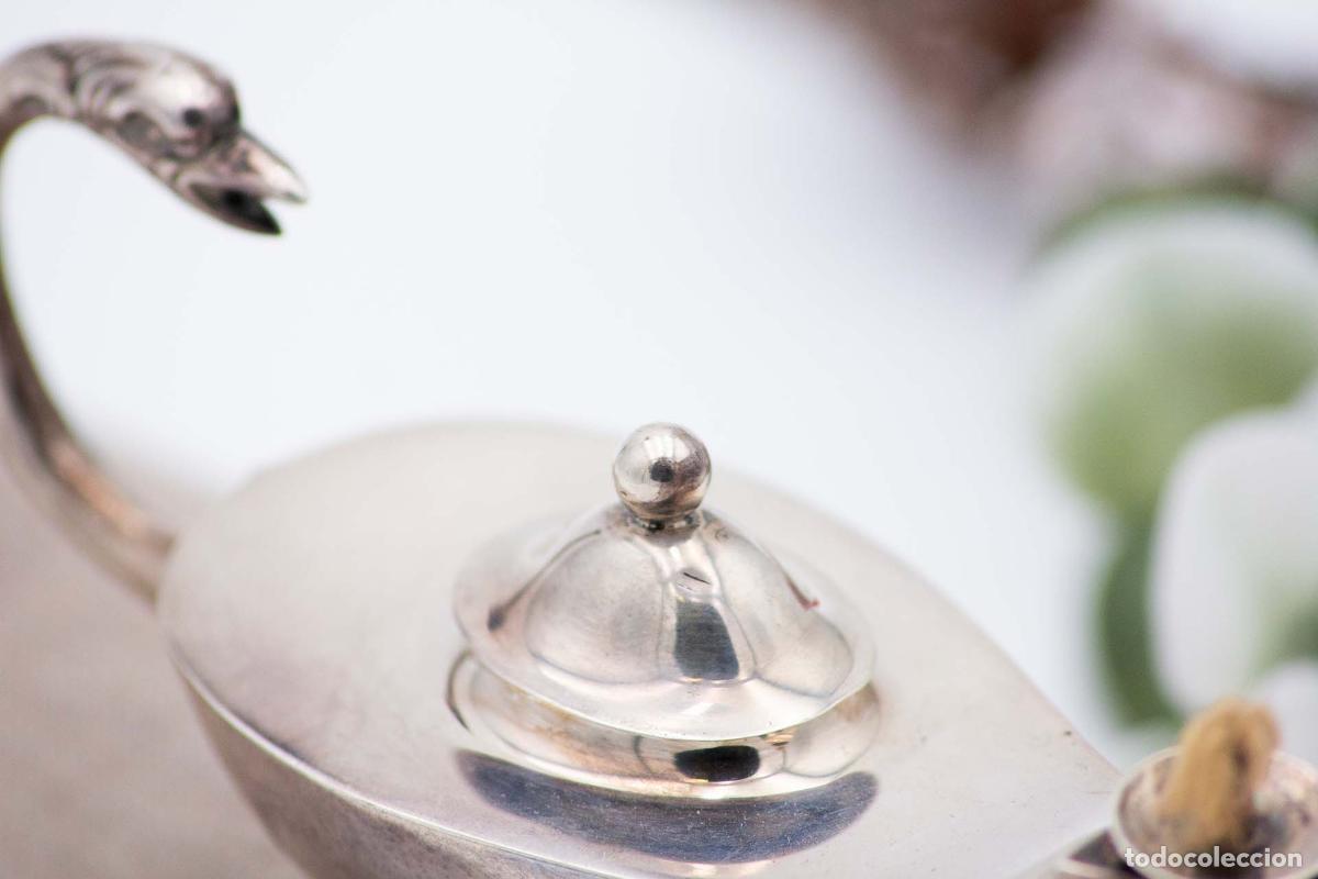 Antig&uuml;edades: L&aacute;mpara de plata - Foto 3