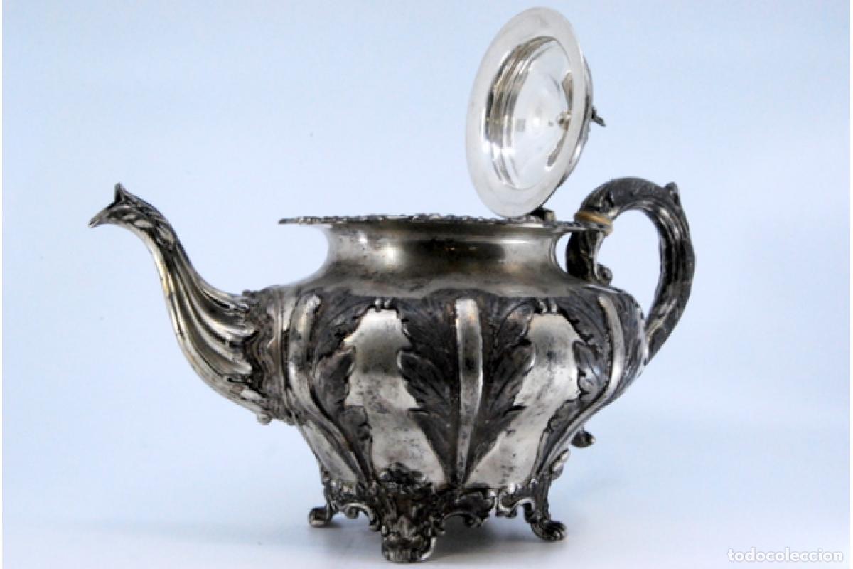 Antig&uuml;edades: tetera de plata - Foto 3