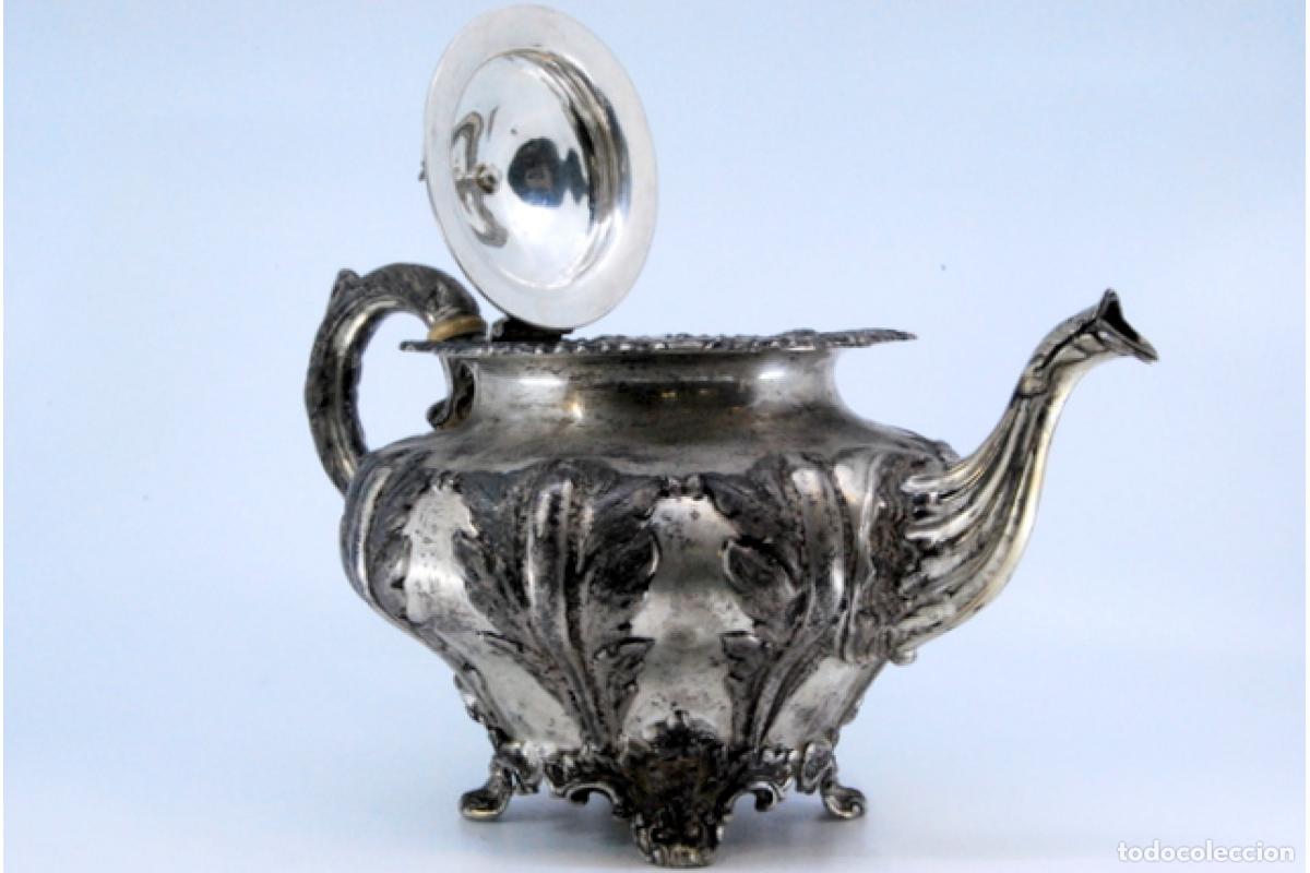 Antig&uuml;edades: tetera de plata - Foto 5