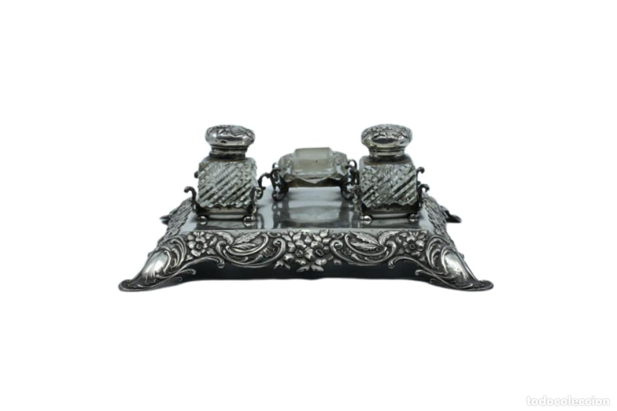 Antig&uuml;edades: tintero de plata