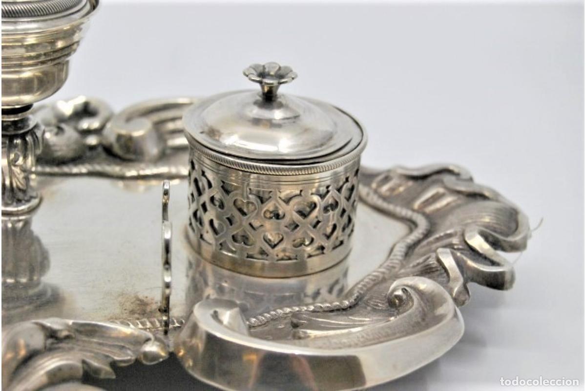 Antig&uuml;edades: tintero de plata - Foto 2