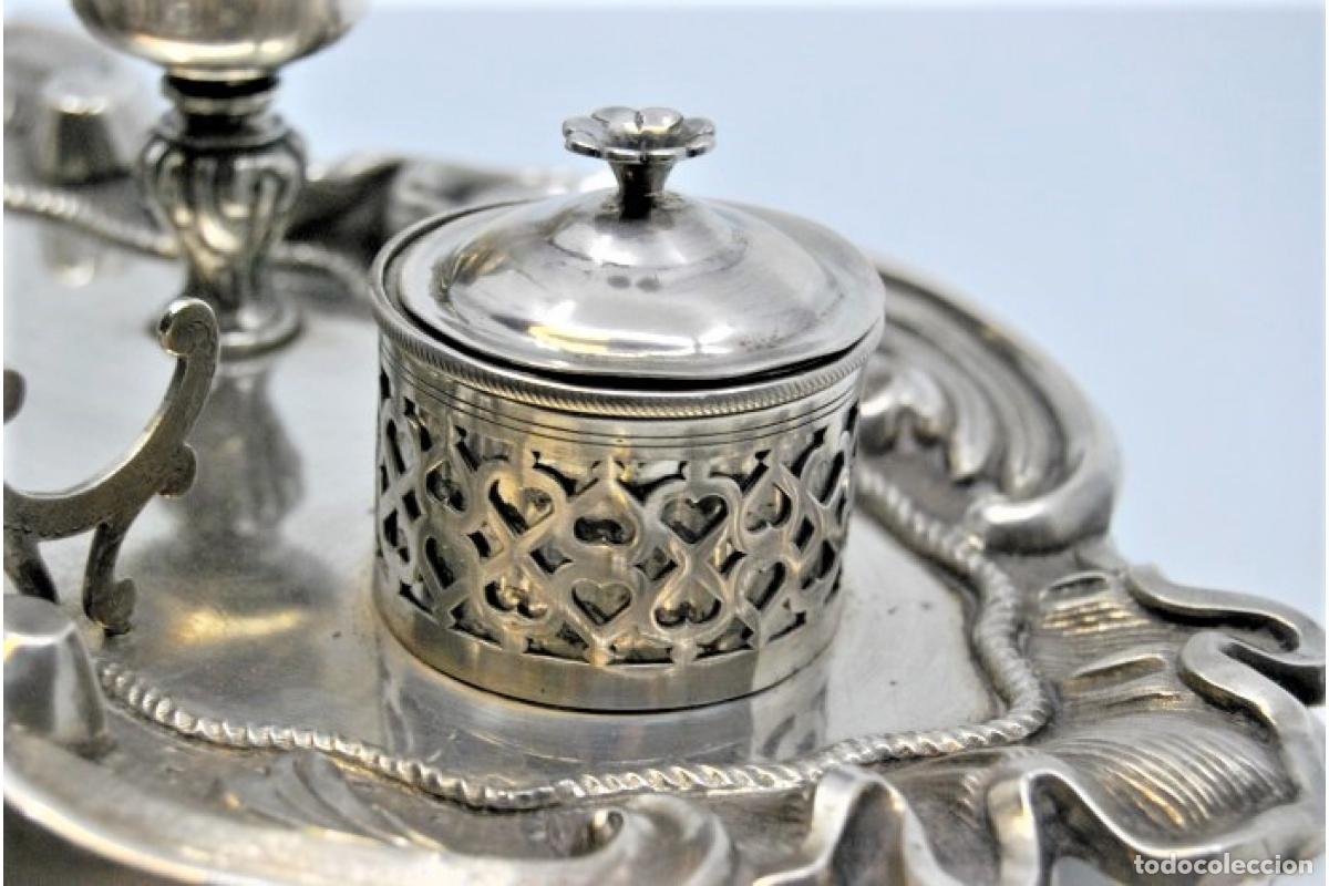 Antig&uuml;edades: tintero de plata - Foto 3