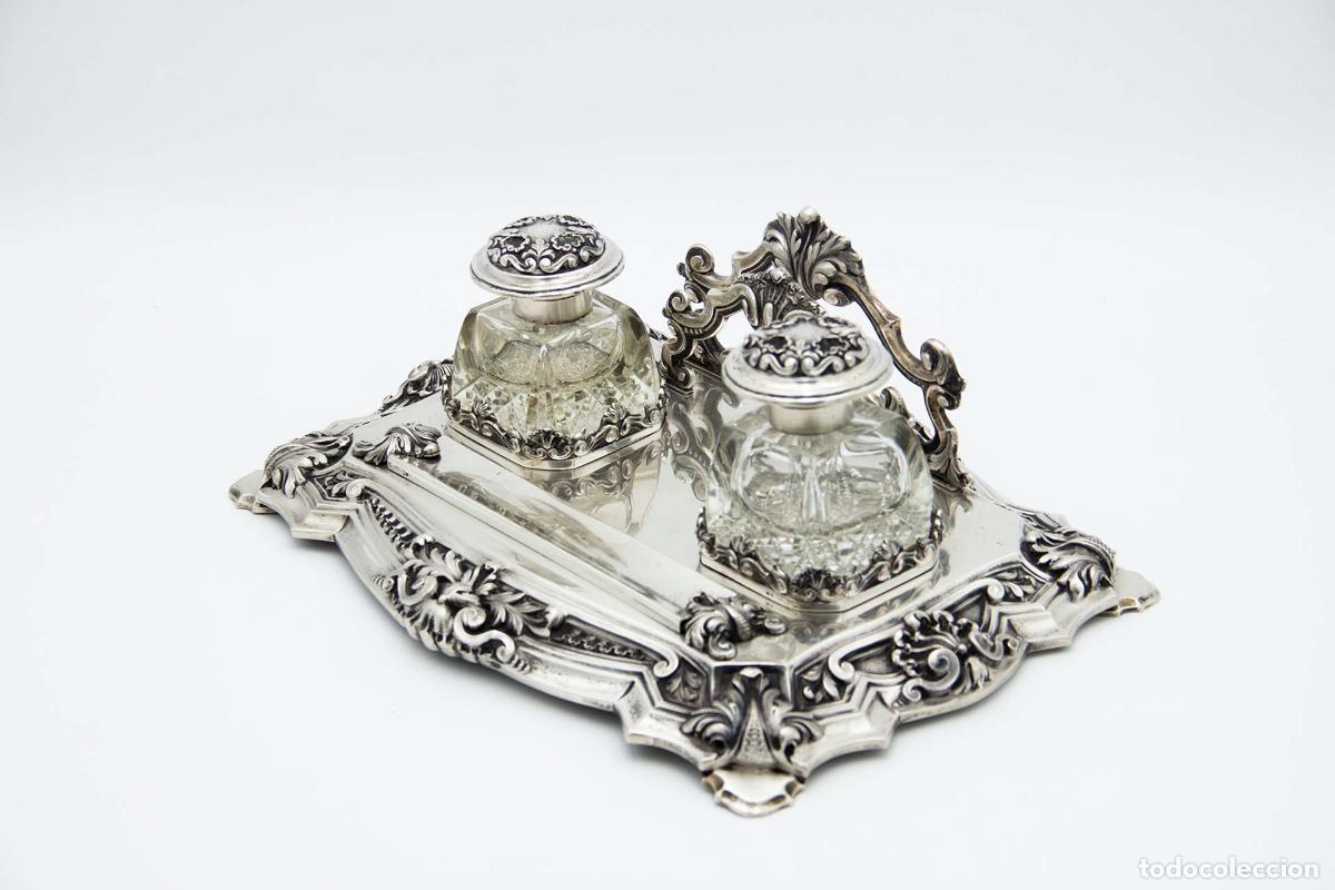 Antig&uuml;edades: tintero de plata - Foto 2
