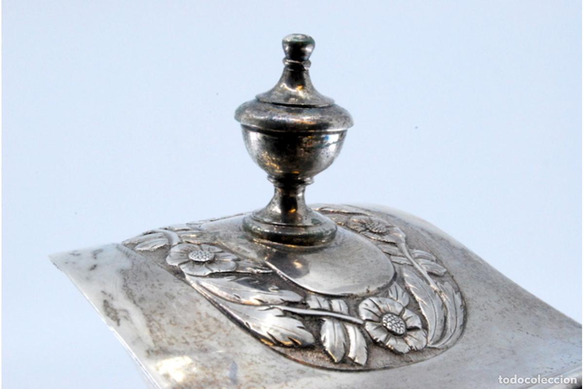 Antig&uuml;edades: jarra de leche de plata - Foto 6