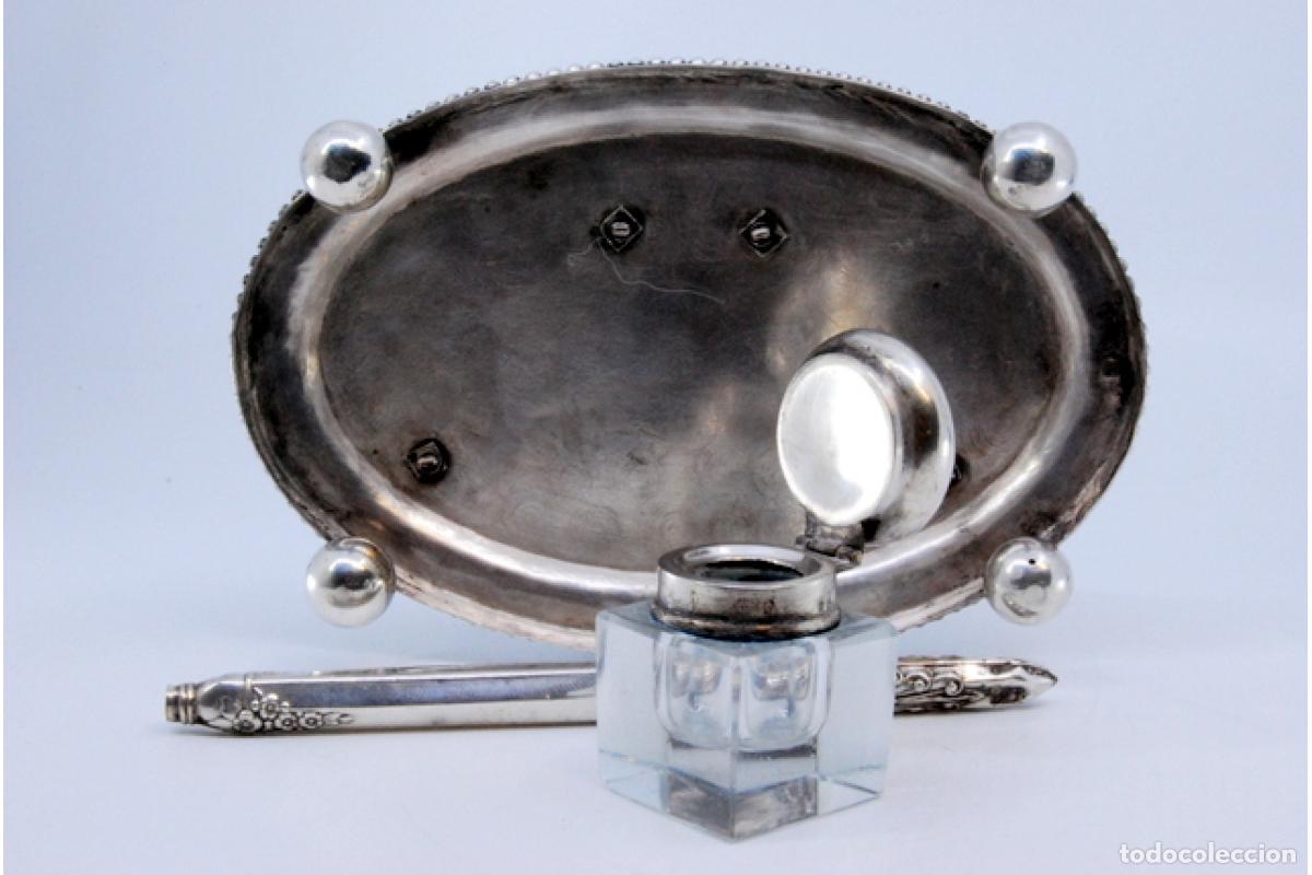 Antig&uuml;edades: tintero de plata - Foto 6