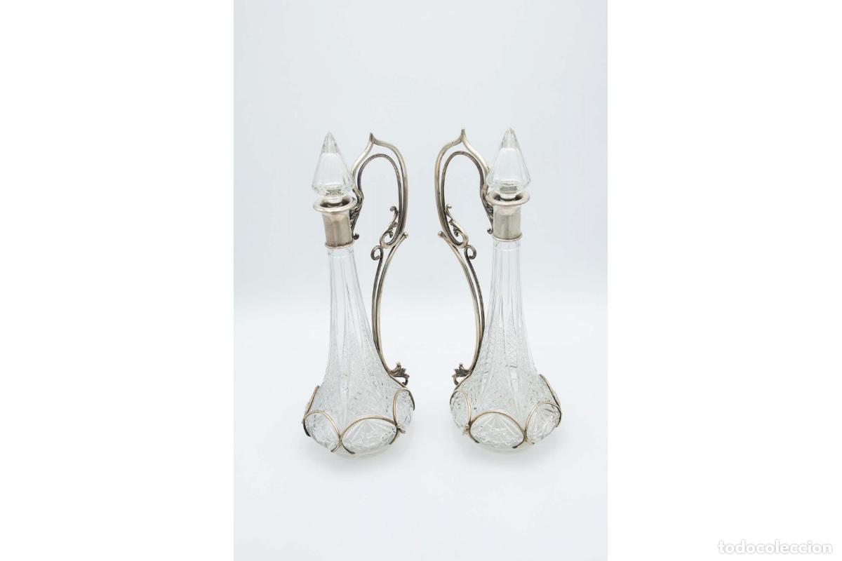 Antiques: Botellas de licor de platas