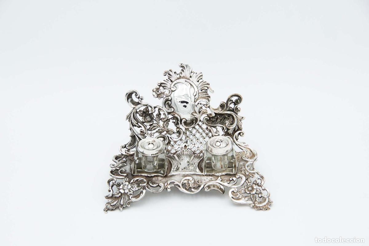 Antig&uuml;edades: tintero de plata