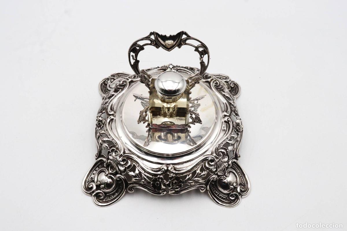 Antig&uuml;edades: tintero de plata - Foto 5
