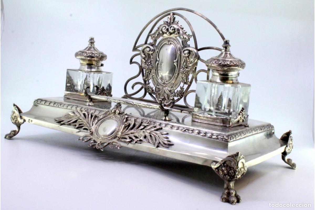 Antig&uuml;edades: tintero de plata - Foto 2