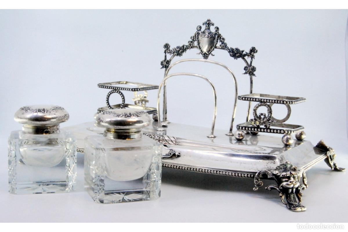 Antig&uuml;edades: tintero de plata - Foto 2