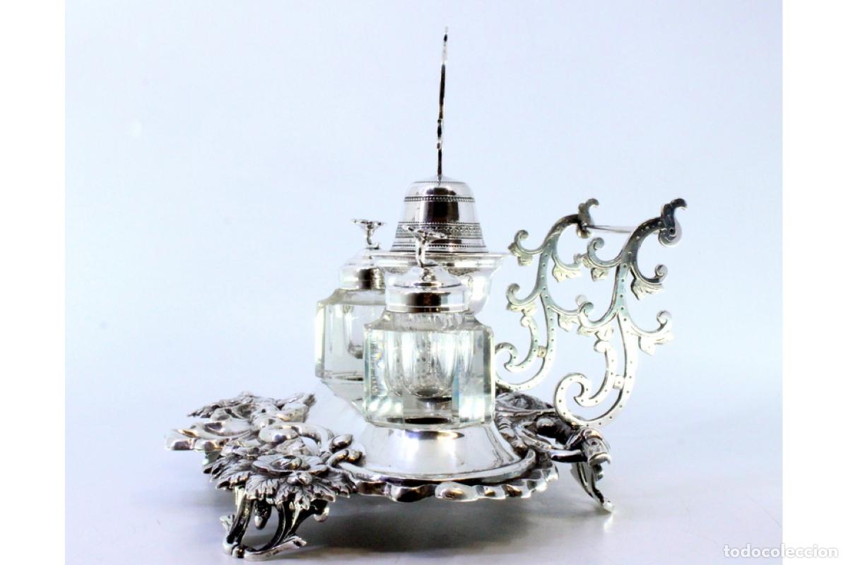 Antig&uuml;edades: tintero de plata - Foto 2
