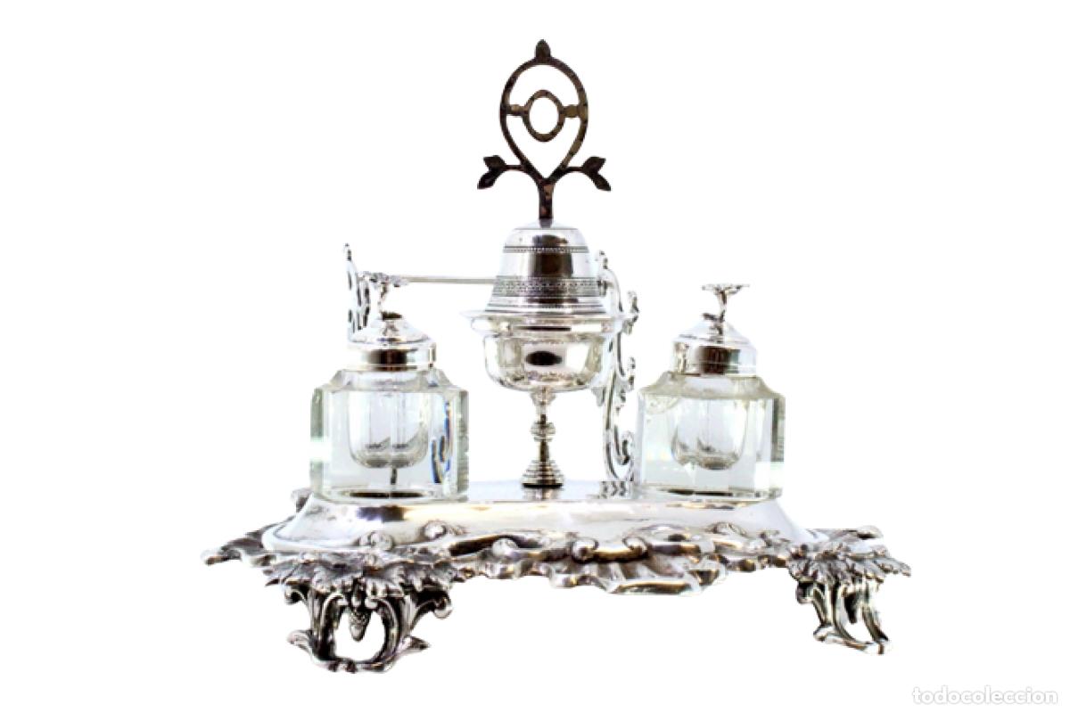 Antig&uuml;edades: tintero de plata