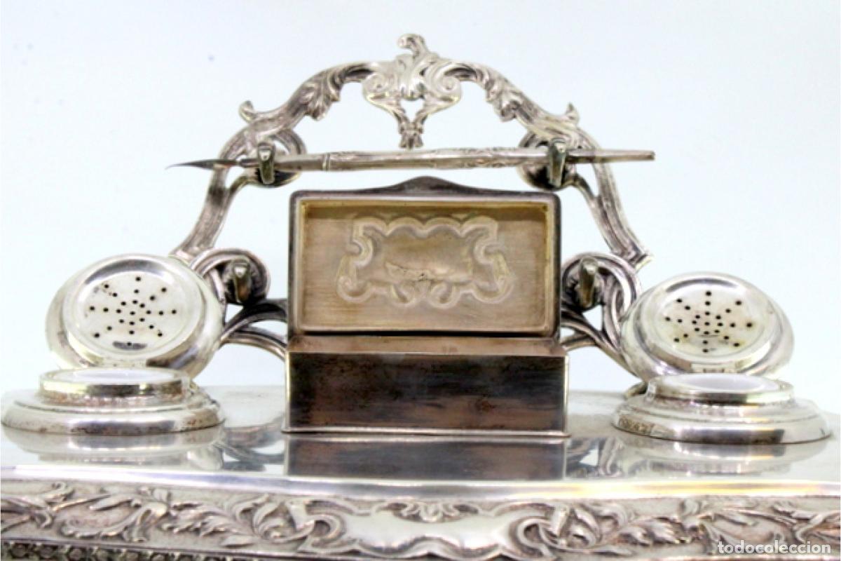 Antig&uuml;edades: tintero de plata - Foto 2