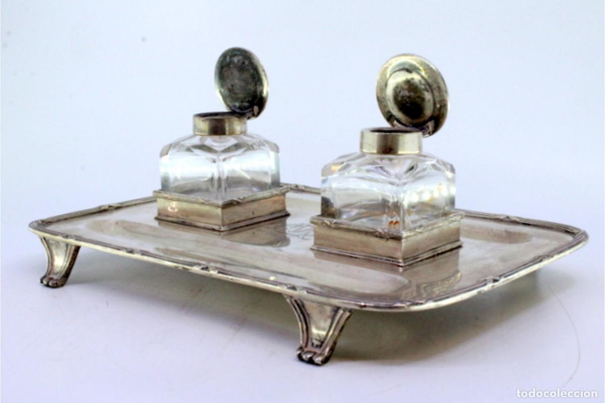 Antig&uuml;edades: tintero de plata - Foto 5