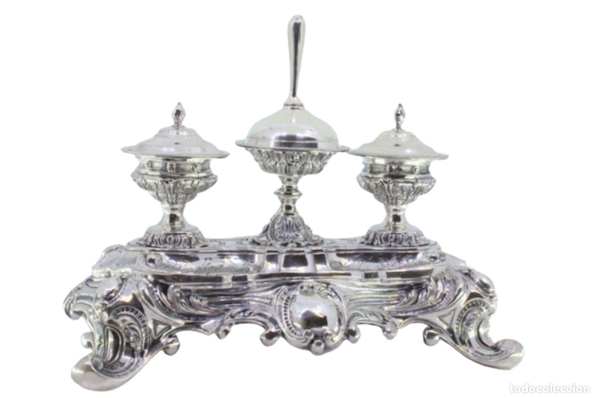 Antig&uuml;edades: tintero de plata